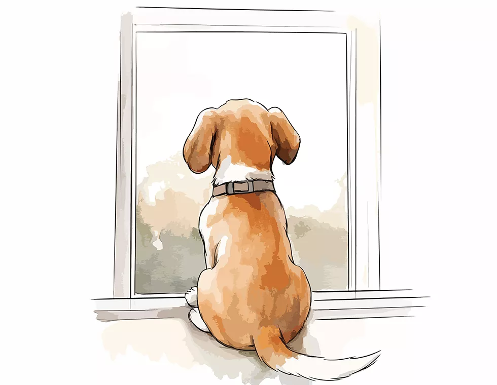 watercolor dog
